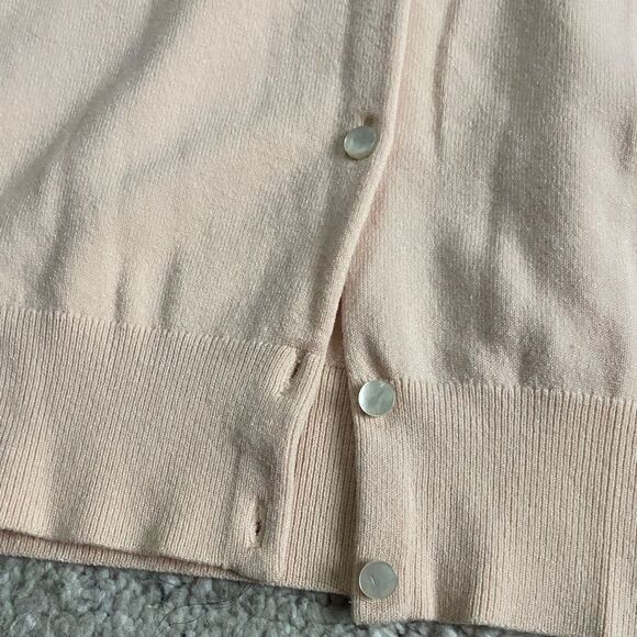 Ann Taylor Ann Round Neck Button Down Cardigan Petite - Picture 6 of 12